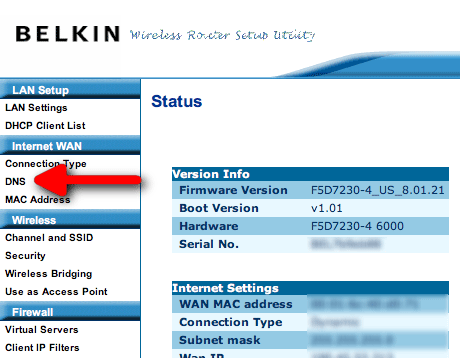 visdom lastbil Diktat General Belkin Router Configuration – OpenDNS