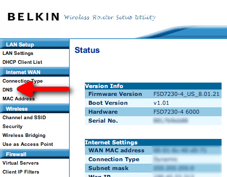 belkin router configuration