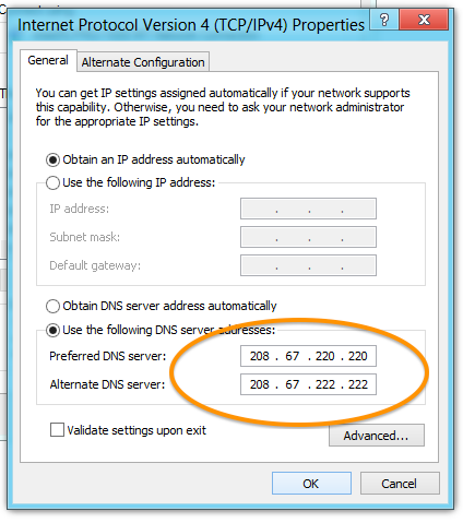 Определить ip по dns